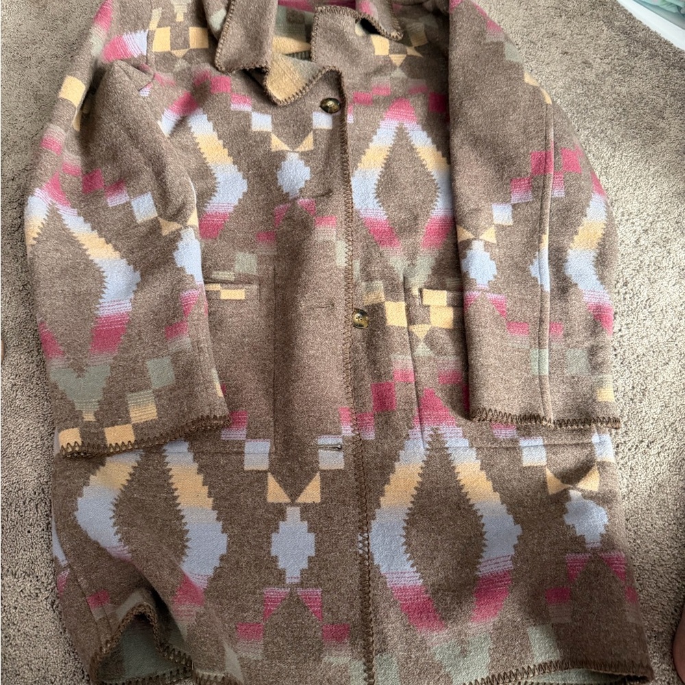 Geometric Patterned Coat - image 1